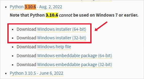 Python 버전 선택