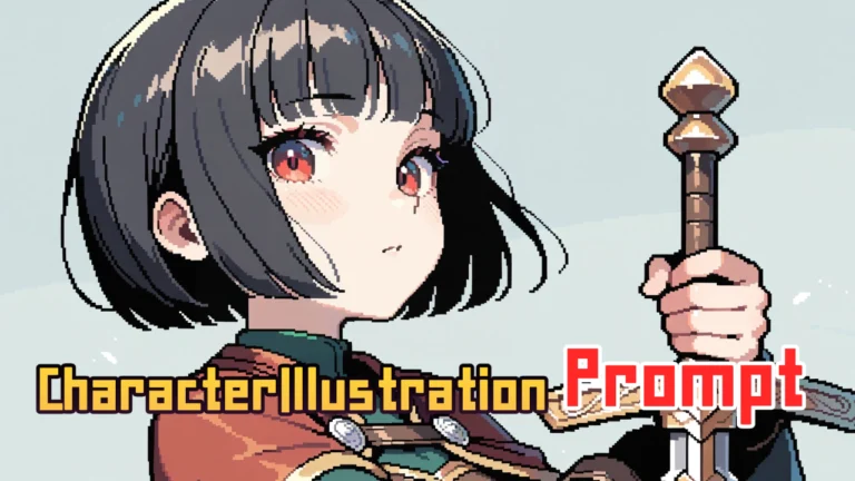 image prompt a cartoon of a girl holding a sword