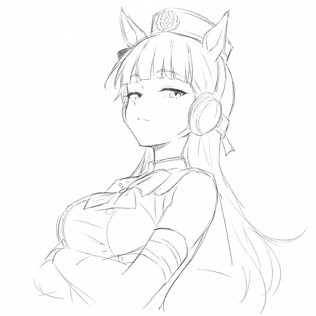 rough sketch와 minimal hatching을 적용한 러프 스케치 예시